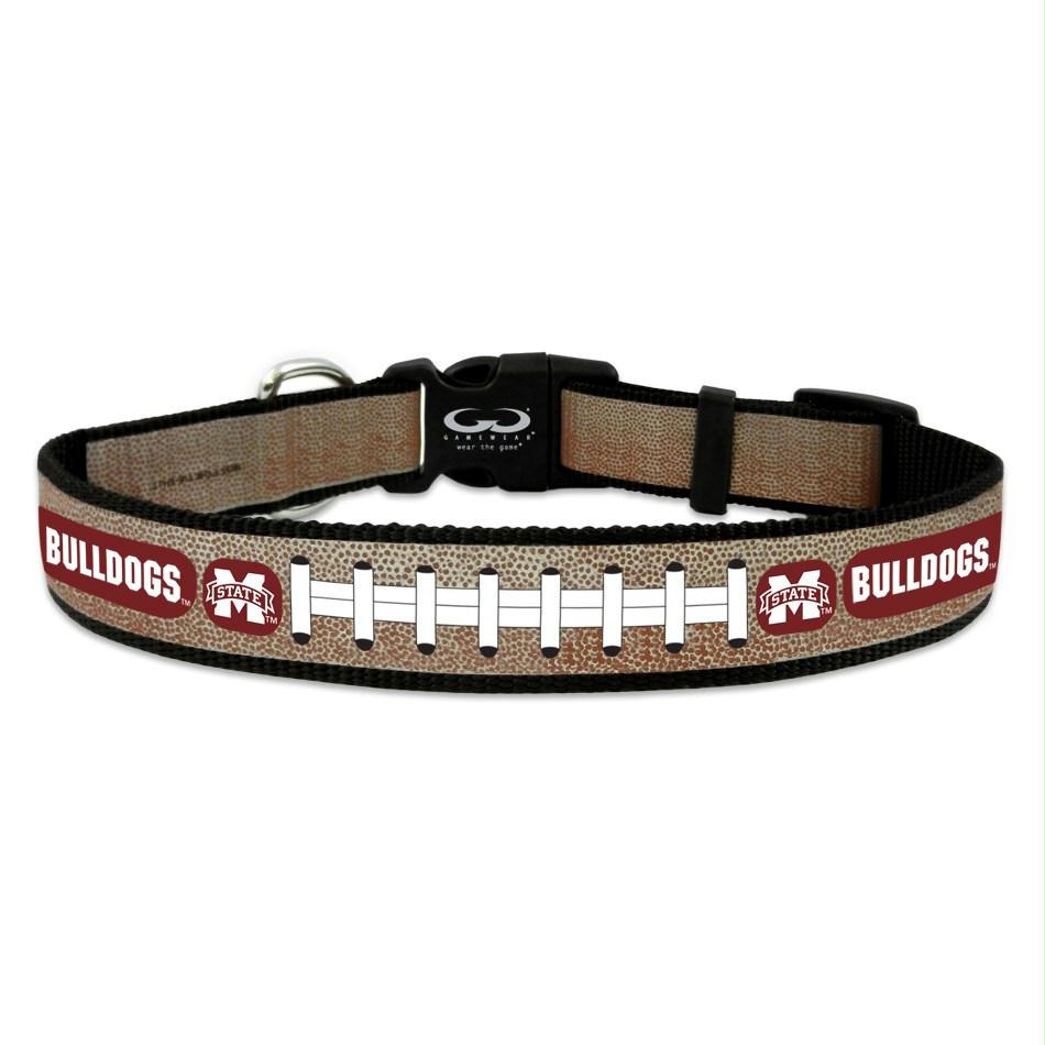 Mississippi State Reflective Football Pet Collar - staygoldendoodle.com