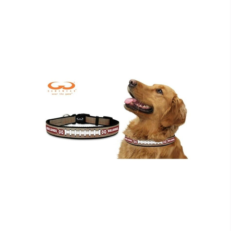 Mississippi State Reflective Football Pet Collar - staygoldendoodle.com