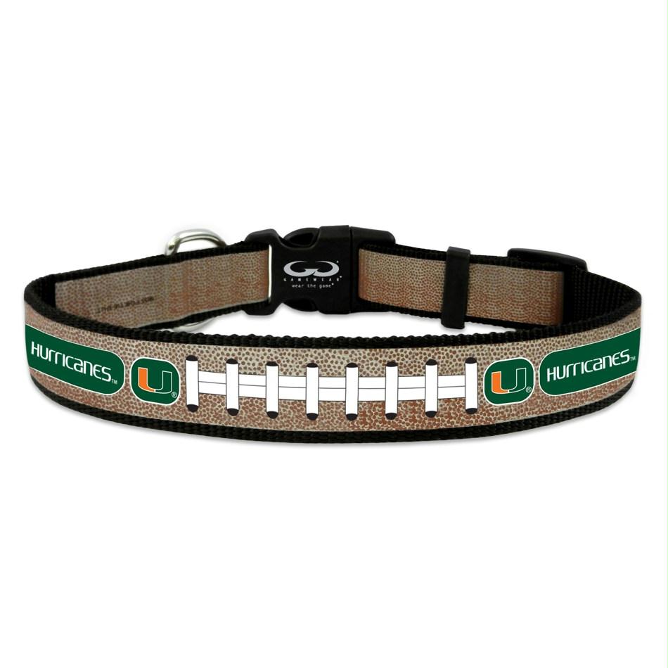 Miami Hurricanes Reflective Football Pet Collar - staygoldendoodle.com