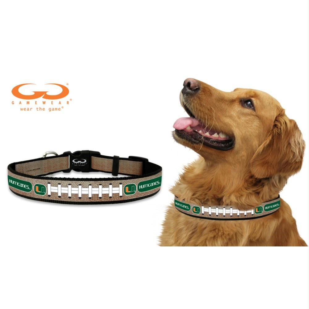Miami Hurricanes Reflective Football Pet Collar - staygoldendoodle.com