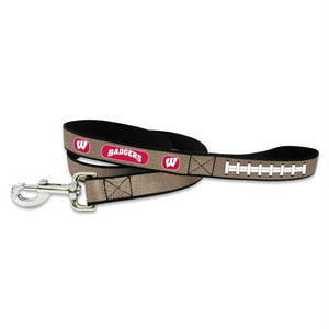 Wisconsin Badgers Reflective Football Pet Leash - staygoldendoodle.com
