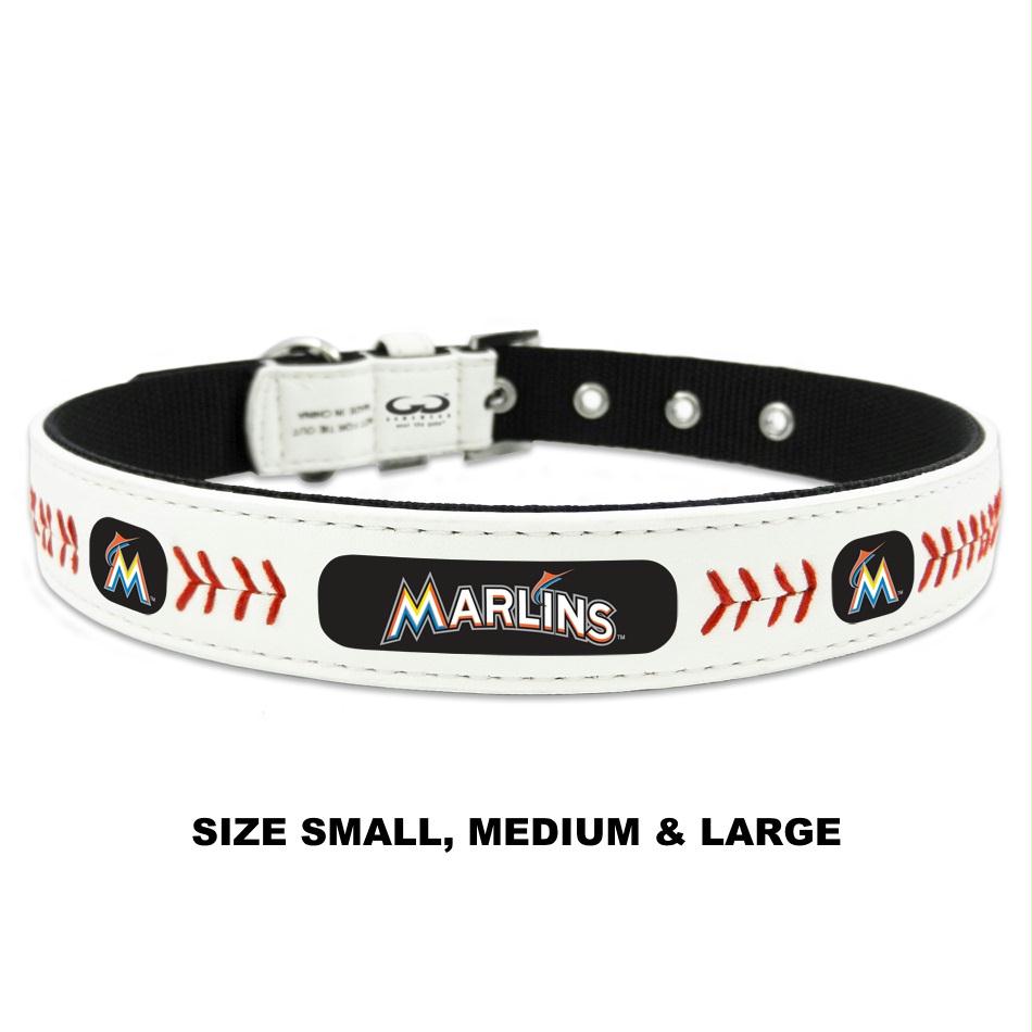 Miami Marlins Classic Leather Baseball Collar - staygoldendoodle.com