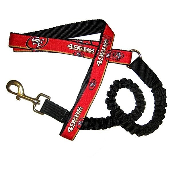 San Francisco 49ers Bungee Ribbon Pet Leash - staygoldendoodle.com