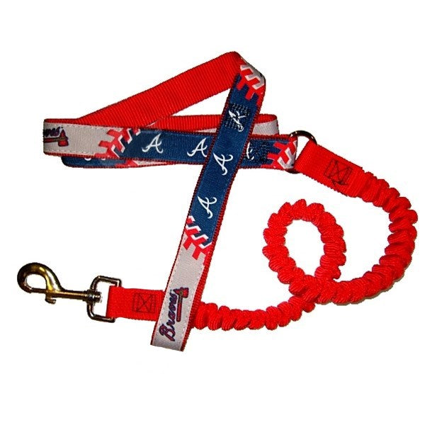 Atlanta Braves Bungee Ribbon Pet Leash - staygoldendoodle.com