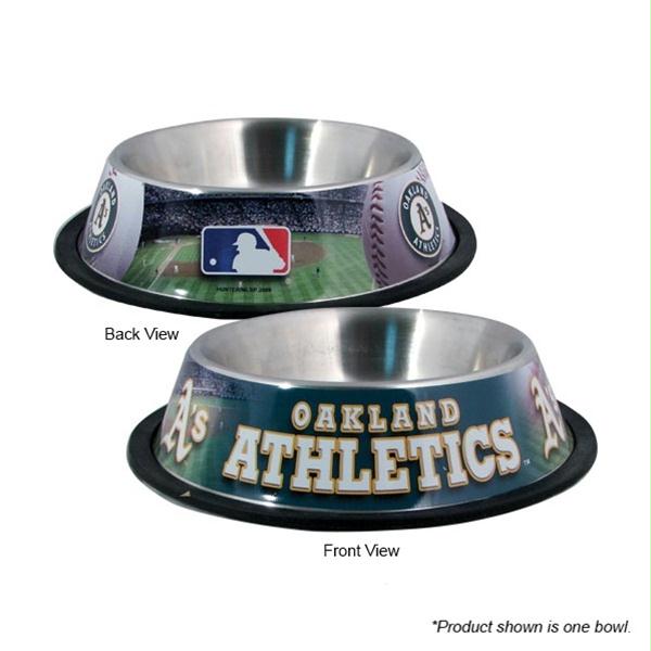 Oakland A's Stainless Steel Pet Bowl - staygoldendoodle.com