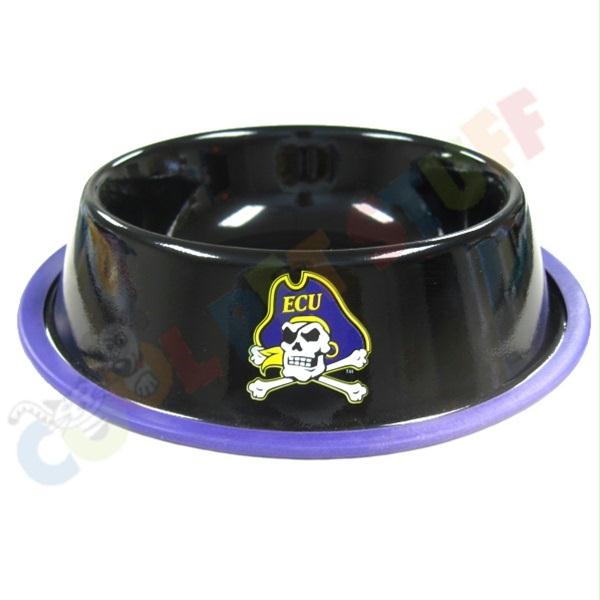 East Carolina Pirates Gloss Black Pet Bowl - staygoldendoodle.com