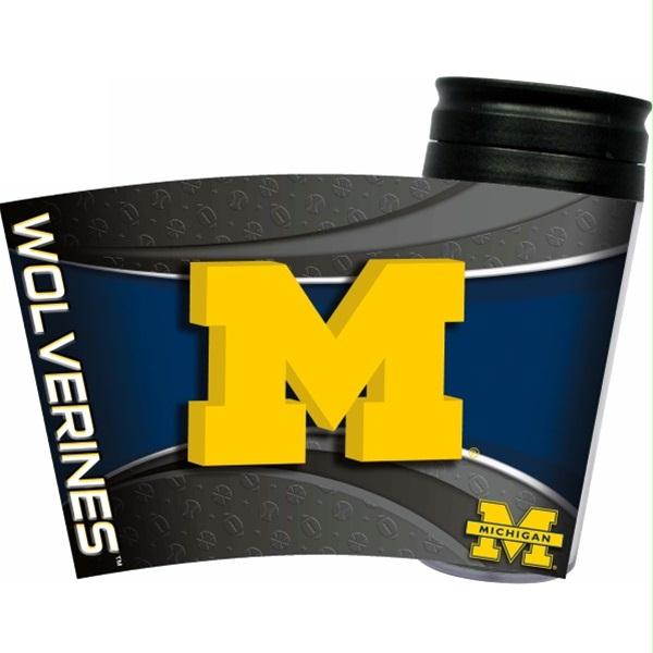 Michigan Wolverines Acrylic Tumbler w- Lid - staygoldendoodle.com