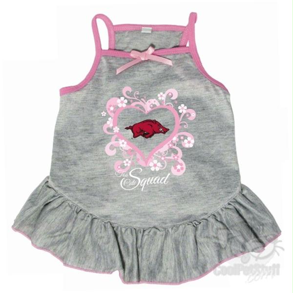 Arkansas Razorbacks "Too Cute Squad" Pet Dress - staygoldendoodle.com