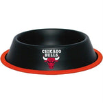 Chicago Bulls Gloss Black Pet Bowl - staygoldendoodle.com