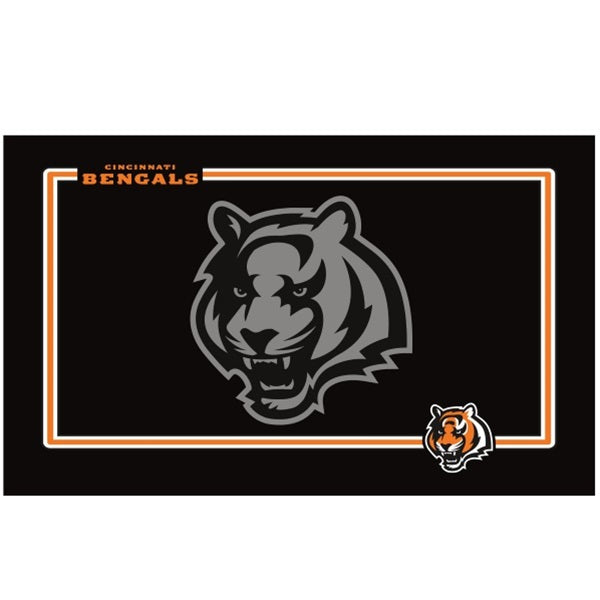 Cincinnati Bengals Black Pet Bowl Mat