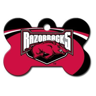 Arkansas Razorbacks Bone ID Tag - staygoldendoodle.com