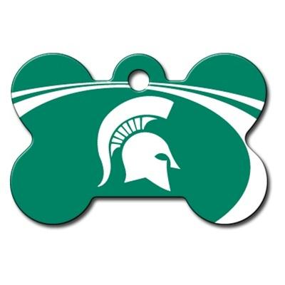 Michigan State Spartans Bone ID Tag - staygoldendoodle.com