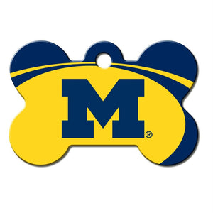 Michigan Wolverines Bone ID Tag - staygoldendoodle.com