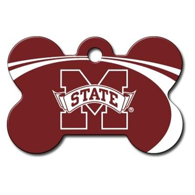 Mississippi State Bulldogs Bone ID Tag - staygoldendoodle.com
