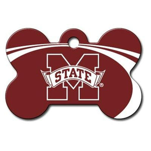 Mississippi State Bulldogs Bone ID Tag - staygoldendoodle.com