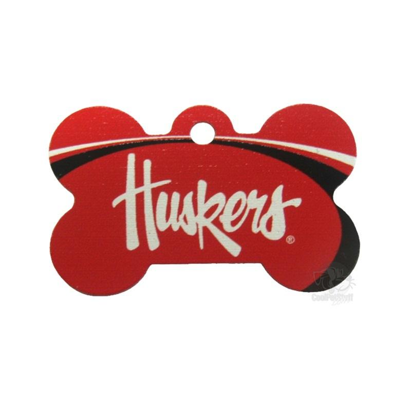 Nebraska Huskers Bone ID Tag - staygoldendoodle.com