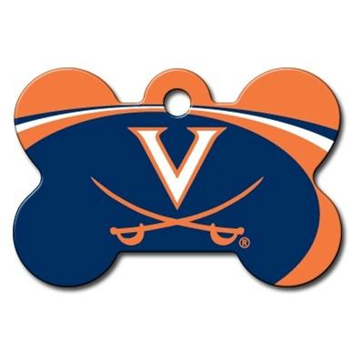 Virginia Cavaliers Bone ID Tag - staygoldendoodle.com