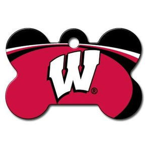Wisconsin Badgers Bone ID Tag - staygoldendoodle.com