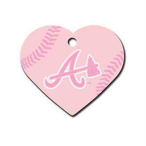 Atlanta Braves Heart ID Tag - staygoldendoodle.com