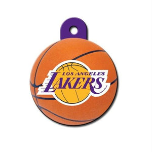 Los Angeles Lakers Circle ID Tag - staygoldendoodle.com