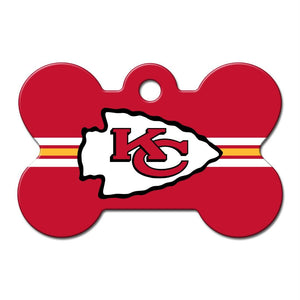 Kansas City Chiefs Bone ID Tag - staygoldendoodle.com
