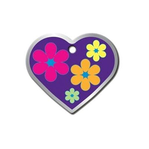 Flower Power Heart ID Tag - staygoldendoodle.com