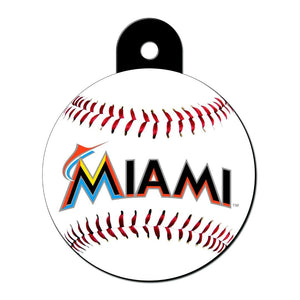 Miami Marlins Large Circle ID Tag - staygoldendoodle.com