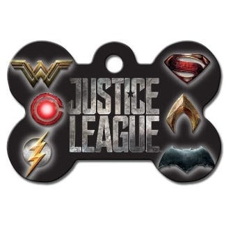 Justice League Large Bone ID Tag - staygoldendoodle.com