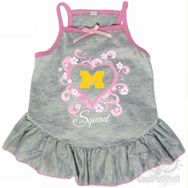 Michigan Wolverines "Too Cute Squad" Pet Dress - staygoldendoodle.com