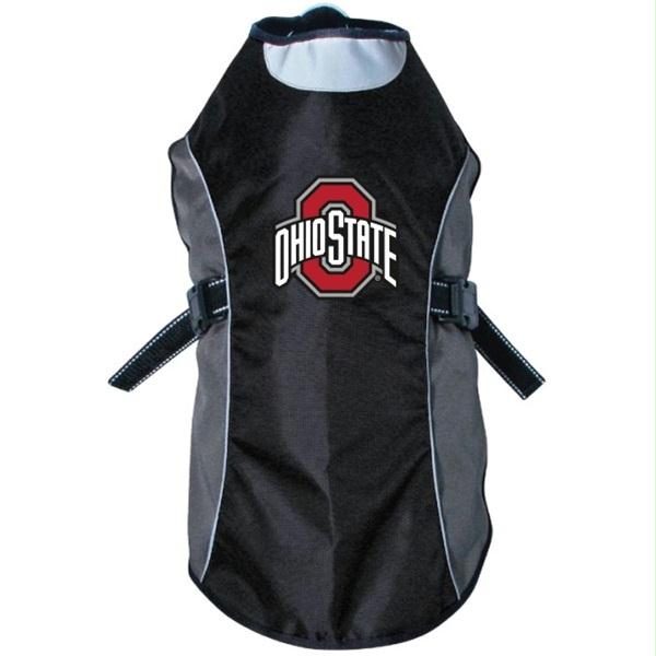 Ohio State Buckeyes Water Resistant Reflective Pet Jacket - staygoldendoodle.com