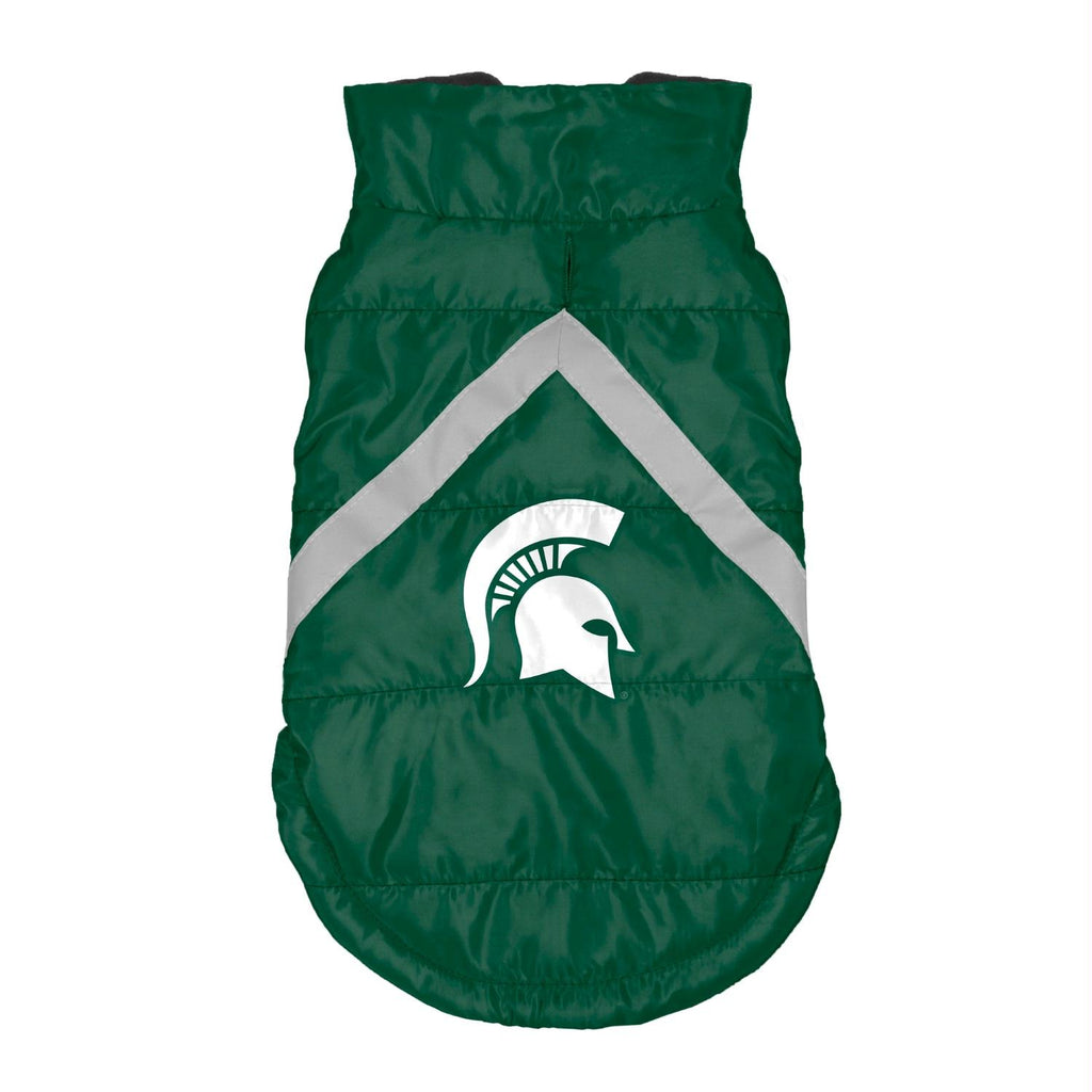 Michigan State Spartans Pet Puffer Vest - staygoldendoodle.com