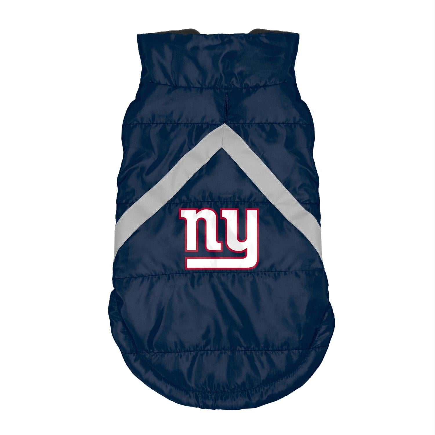 New York Giants Pet Puffer Vest - staygoldendoodle.com