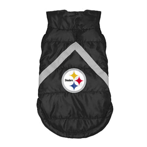 Pittsburgh Steelers Pet Puffer Vest - staygoldendoodle.com