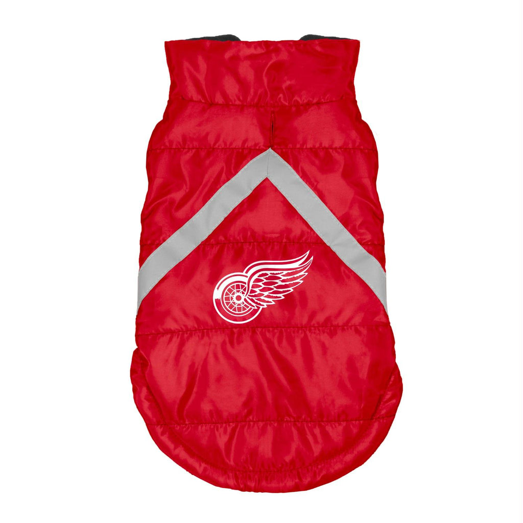 Detroit Red Wings Pet Puffer Vest - staygoldendoodle.com