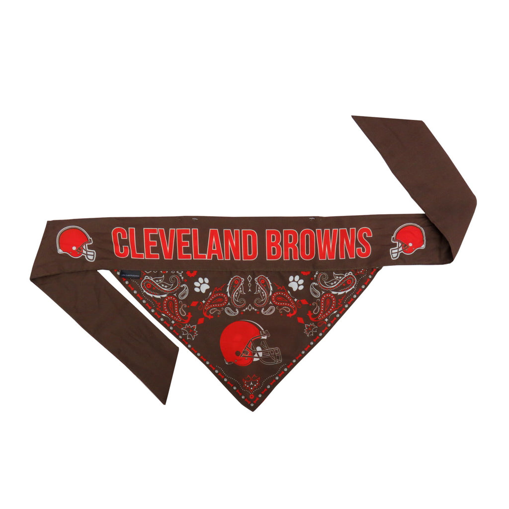 Cleveland Browns Pet Reversible Paisley Bandana