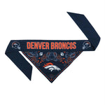Denver Broncos Pet Reversible Paisley Bandana - staygoldendoodle.com