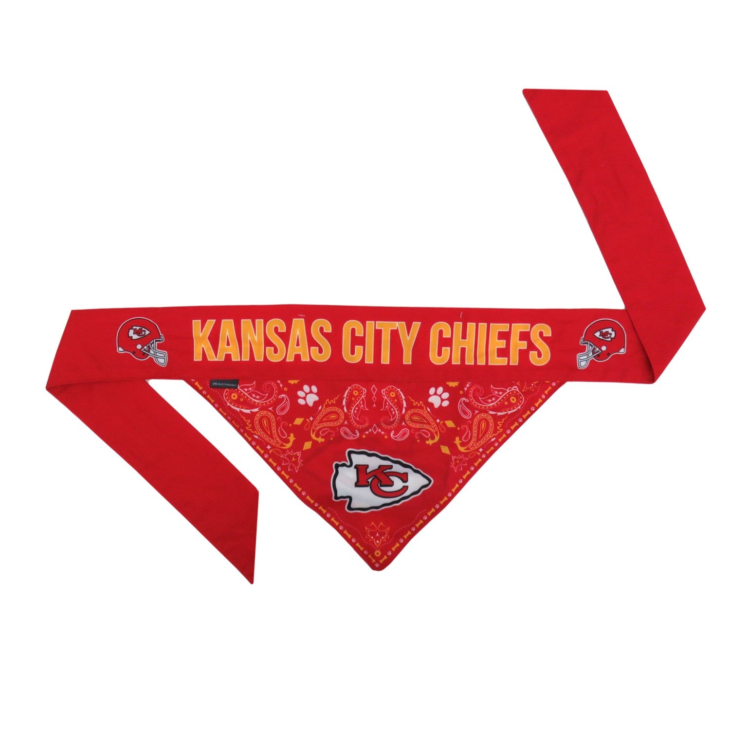 Kansas City Chiefs Pet Reversible Paisley Bandana