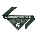 Michigan State Spartans Pet Reversible Paisley Bandana - staygoldendoodle.com