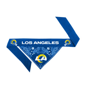 Los Angeles Rams Pet Reversible Paisley Bandana