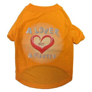 Lover Not A Fighter Dog T-Shirt