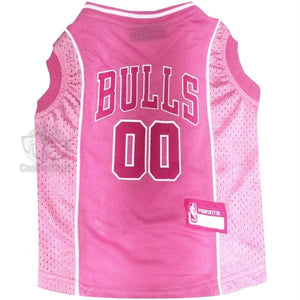 Chicago Bulls Pink Pet Jersey - staygoldendoodle.com
