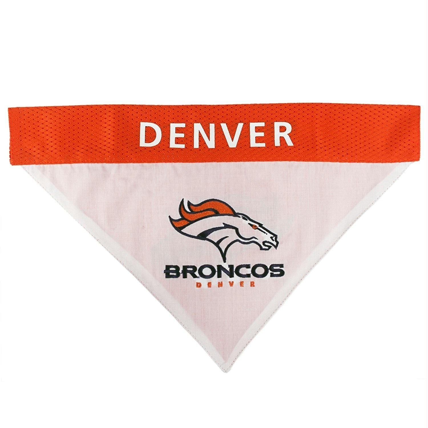 Denver Broncos Pet Reversible Bandana - staygoldendoodle.com