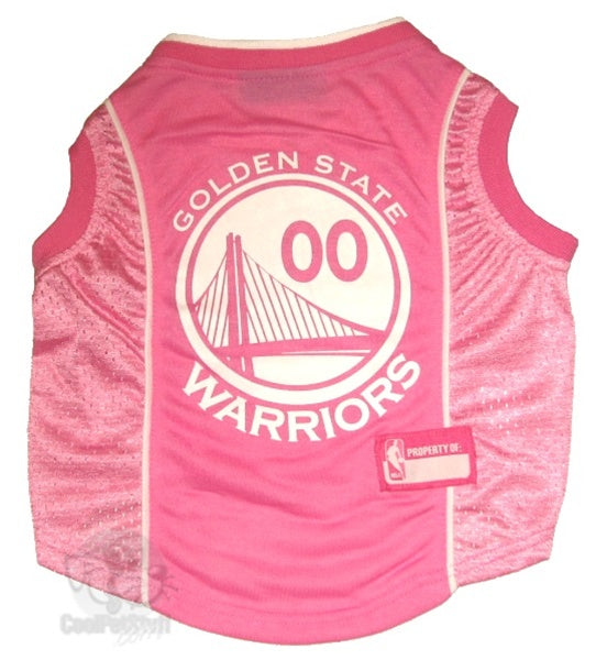 Golden State Warriors Pink Pet Jersey - X-Small