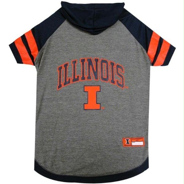 Illinois Fighting Illini Pet Hoodie T-Shirt - staygoldendoodle.com