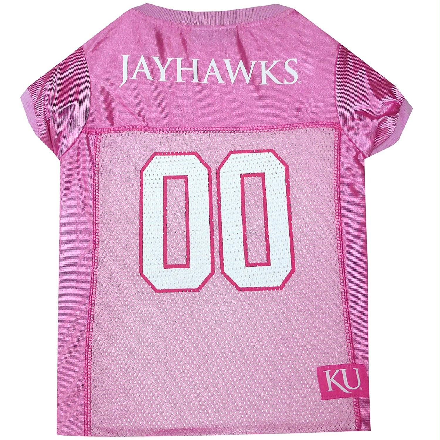 Kansas Jayhawks Pink Pet Jersey - staygoldendoodle.com
