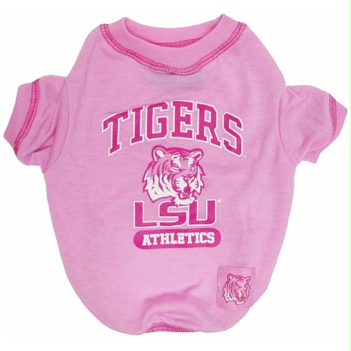 LSU Tigers Pink Dog Tee Shirt - staygoldendoodle.com