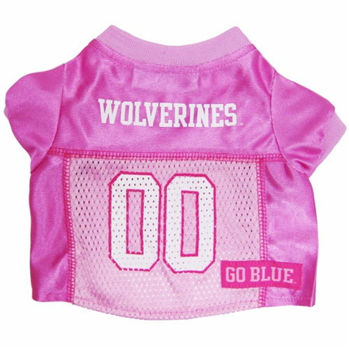 Michigan Wolverines Pink Dog Jersey - staygoldendoodle.com