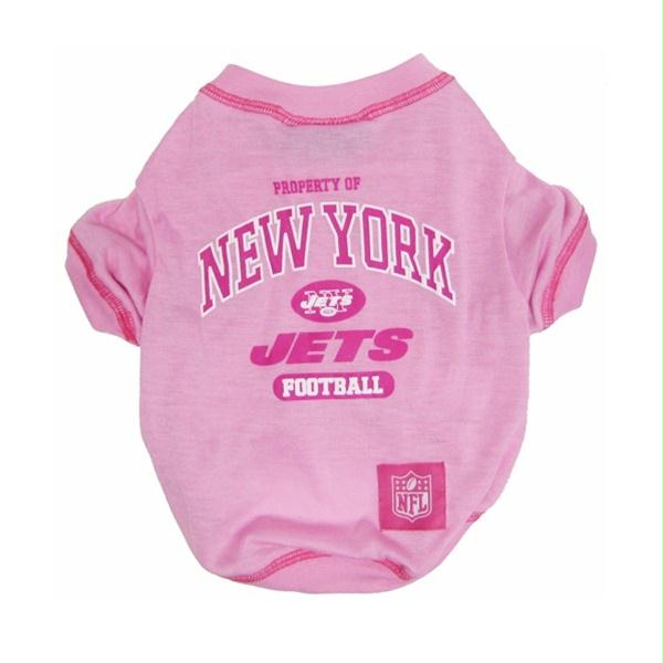 New York Jets Pink Dog T-Shirt - staygoldendoodle.com