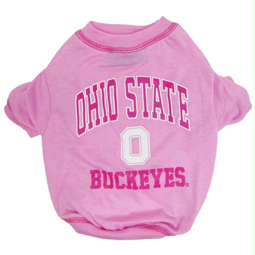 Ohio State Buckeyes Pink Dog Tee Shirt - staygoldendoodle.com