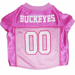 Ohio State Buckeyes Pink Dog Jersey - staygoldendoodle.com